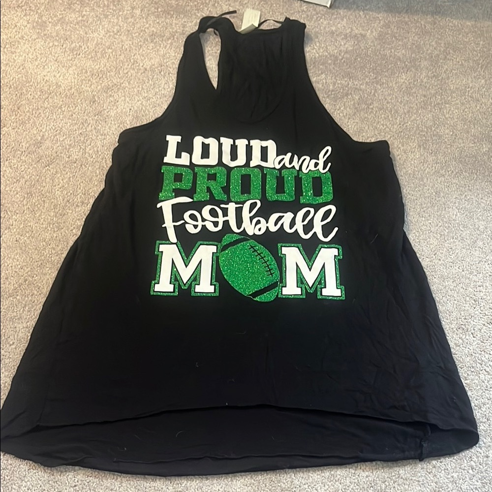 Black Football Mom Tank Top